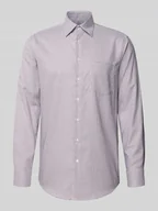 Koszule męskie - Koszula biznesowa o kroju regular fit z bawełny z kołnierzykiem typu button down - miniaturka - grafika 1