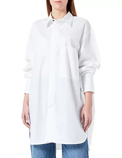 Bluzki damskie - G-STAR RAW Damska bluzka typu boyfriend oversize, biała (White 4481-110), S, biały (White 4481-110), S - grafika 1