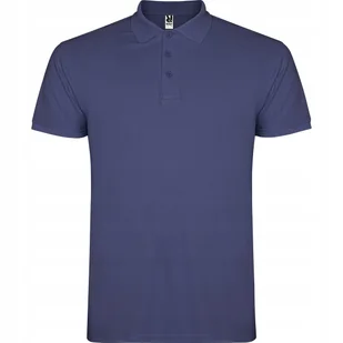 Koszulka POLO Męska Bawełna PIQUE Roly STAR 6638 NIEBIESKI DENIM 2XL - Koszulki męskie - miniaturka - grafika 1
