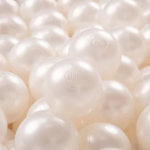 KiddyMoon Plastikowe piłeczki 7cm perła 50 Zabawka zestaw kulek - Zabawki do kąpieli - miniaturka - grafika 1