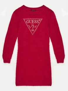 Guess Sukienka dzianinowa J4BK11 Z3K20 Czerwony Regular Fit - Sukienki i spódniczki dla dziewczynek - miniaturka - grafika 1