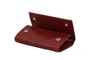 Etui skórzane na klucze / portfel - Czerwone - Etui na klucze - miniaturka - grafika 5