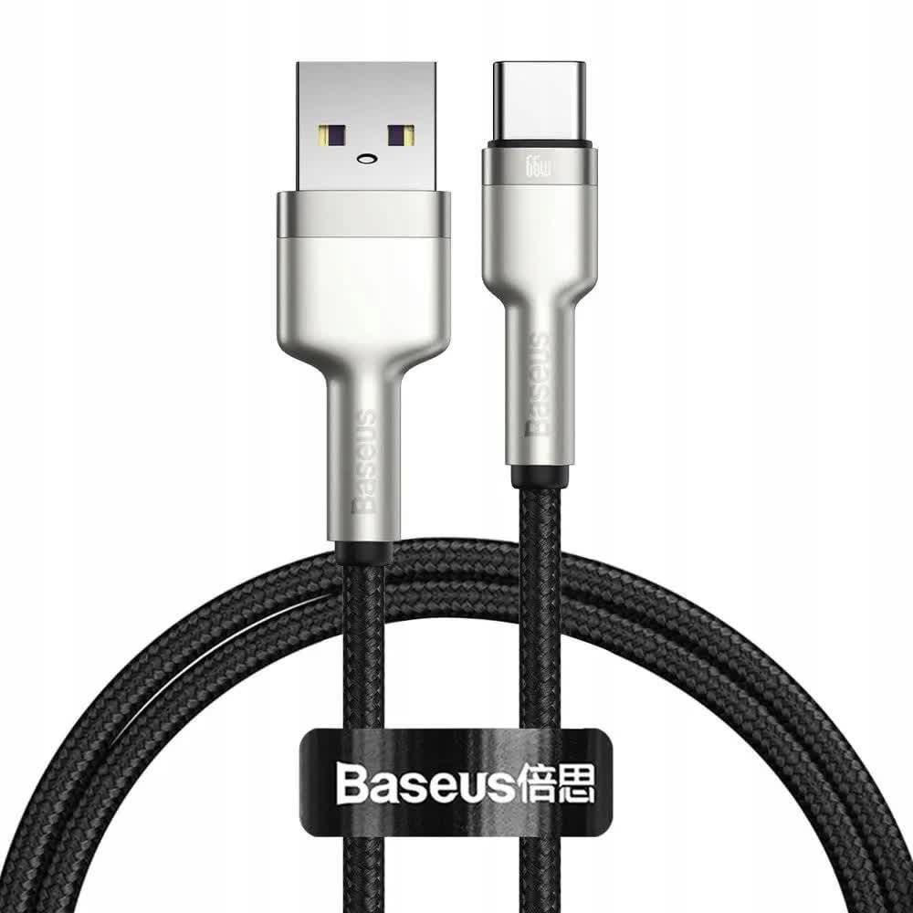 KABEL USB Baseus USB-A do USB-C Do Ładowania Telefonu Quick 6A 1m CZARNY