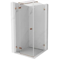 Kabiny prysznicowe - Mexen Lunar T kabina prysznicowa uchylna lewa 110 x 110 cm, transparent, różowe złoto - 834T-110-110-60-00-L - miniaturka - grafika 1