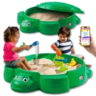 Place zabaw - Piaskownica Dla Dzieci Żółw z Pokrywą Zamykana Plastikowa – 2w1 Basen i Pojemnik + EBOOK - miniaturka - grafika 1