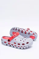 Klapki i japonki męskie - Szare Męskie Ogrodowe Lekkie Klapki Kroksy Eva - miniaturka - grafika 1