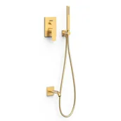 Baterie wannowe i prysznicowe - Zestaw wannowy podtynkowy Tres Project złoty mat 21128007OM - miniaturka - grafika 1