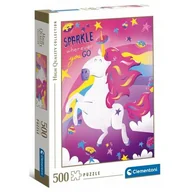 Puzzle - Clementoni Puzzle 500 HQ Fantastic Animals Unicorn - - miniaturka - grafika 1