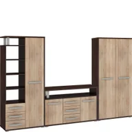 Inne meble do salonu - Meblościanka 6 Angel MebloCross Biały Mat / Czarny Połysk - miniaturka - grafika 1