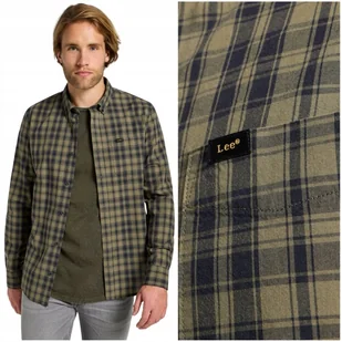 Lee BUTTON DOWN Green koszula bawełniana męska w kratę REGULAR FIT M - Koszule męskie Lee BUTTON DOWN Green koszula bawełniana męska w kratę REGULAR FIT M - Koszule męskie - miniaturka - grafika 1