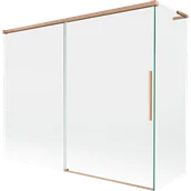 Parawany nawannowe - Mexen Rox L parawan nawannowy 2-skrzydłowy rozsuwany 190 + 80 x 150 cm, transparent, miedź szczotkowana - 8C9L-190-080-65-00 - miniaturka - grafika 1