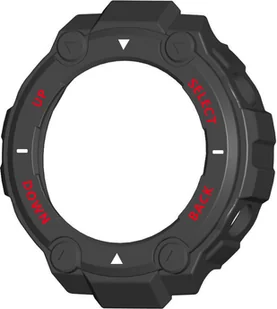 INF Inteligentne etui ochronne na zegarek dla Huami Amazfit T-Rex Czarny + Czerwony - Etui i futerały do telefonów - miniaturka - grafika 1