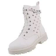 Botki damskie - Dockers by Gerli Damskie sztyblety 51JU201, białe, rozmiar 36 UE - miniaturka - grafika 1