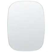 Lustra - Owalne lustro ścienne LED ø 78 cm srebrne BERGERAC - miniaturka - grafika 1