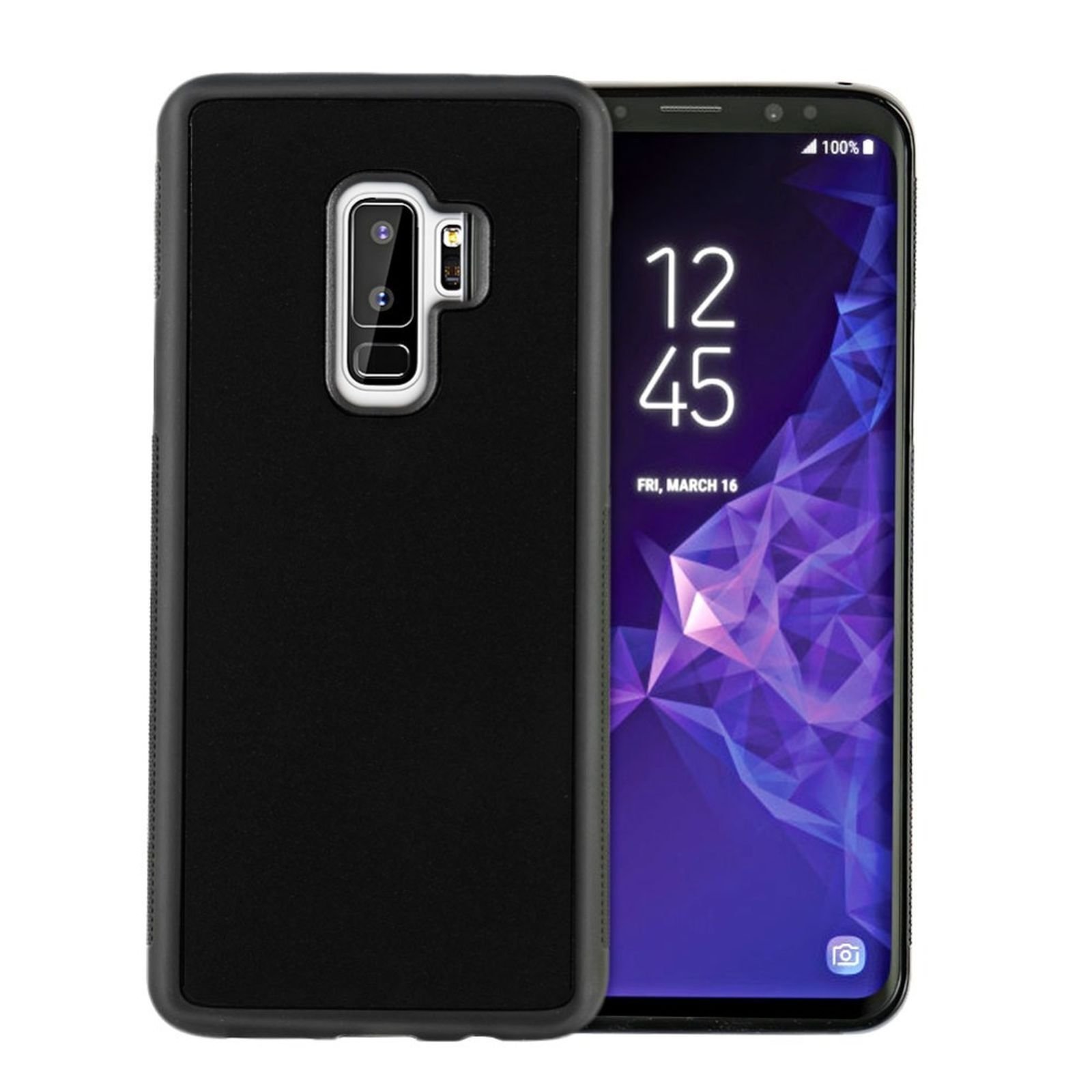 Antygrawitacyjne etui na telefon Samsung Galaxy S9 Plus SM-G965 6,2 cala Etui samoprzylepne do przyklejania do powierzchni Czarny
