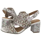 Sandały damskie - Sandały Białe+Kwiaty N6518-11/00-1 (MA1207-c) Maciejka - miniaturka - grafika 1