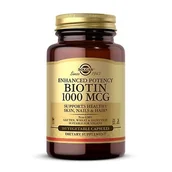 Witaminy i minerały dla sportowców - SOLGAR SOLGAR Enhanced Potency Biotin 1000mcg 100vegcaps - miniaturka - grafika 1