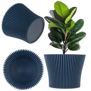 Doniczka na kwiaty Estrela 16cm granatowy - Donice - miniaturka - grafika 1