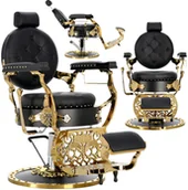 Fotele fryzjerskie - Fotel fryzjerski barberski hydrauliczny do salonu fryzjerskiego barber shop David Barberking w 24H - miniaturka - grafika 1