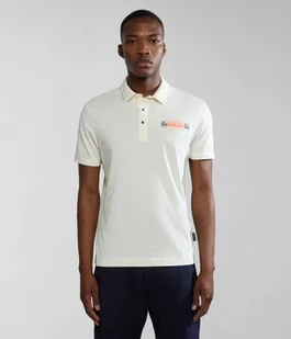 polo uomo napapijri e-smallwood np0a4hpv n1a1 white whisper - Koszulki męskie - miniaturka - grafika 1