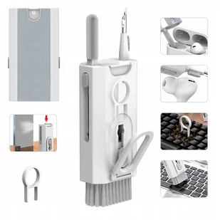 ZESTAW SZCZOTEK DO CZYSZCZENIA KLAWIATURY 8w1 SET - Akcesoria do słuchawek - miniaturka - grafika 1