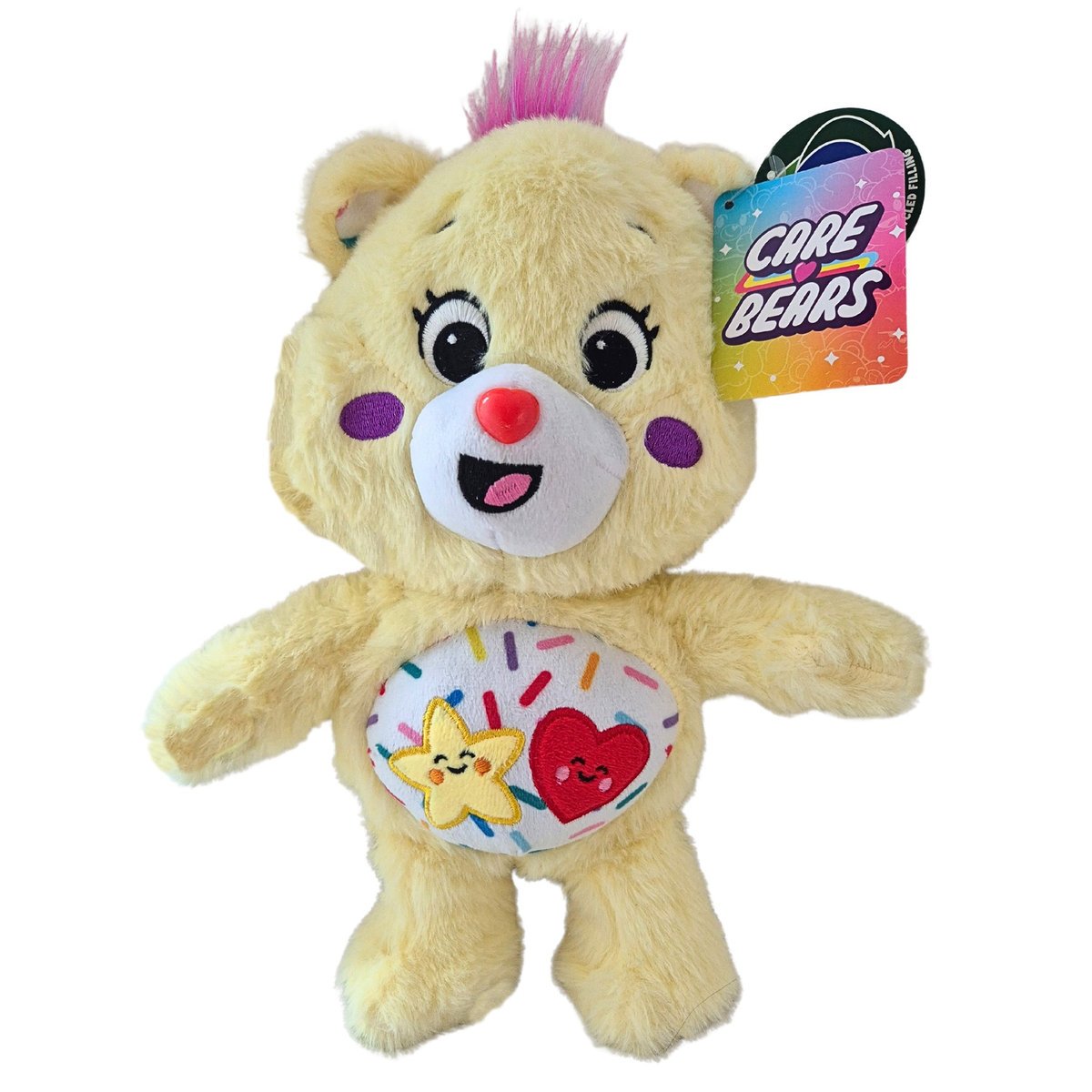 Maskotka pluszowy Troskliwy Miś żółty z serduszkiem 32 cm