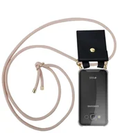 Etui i futerały do telefonów - Łańcuszek Pokrowiec Do Samsung Galaxy J3 2016 w PERŁOWE RÓŻOWE ZŁOTO Etui Obudowa Case Cover Ochronny Cadorabo - miniaturka - grafika 1