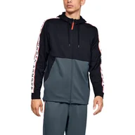 Bluzy sportowe męskie - Bluza męska Under Armour Unstoppable Track Jacket - czarna - UNDER ARMOUR - miniaturka - grafika 1