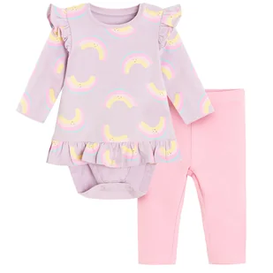 Cool Club, Komplet dziewczęcy, Body z długim rękawem, Legginsy, mix - Dresy i komplety dla dziewczynek - miniaturka - grafika 1