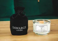 Świece - Świeca Zapachowa Sojowa No3 / Malina Róża Grejfruit 150g, drewniany knot, 35h/Sawarge Candles - miniaturka - grafika 1