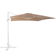 Parasole ogrodowe - Beliani Parasol ogrodowy 250 x 250 x 235 cm mokka/biały MONZA - miniaturka - grafika 1