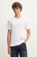 Koszulki męskie - G-Star Raw t-shirt męski kolor biały z nadrukiem D25087-C506 - miniaturka - grafika 1