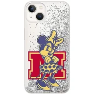 Etui i futerały do telefonów - ERT GROUP etui na telefon Apple Iphone 13 MINI, case oryginalny i oficjalnie licencjonowany przez Disney, wzór Minnie 072, optymalnie dopasowane, z efektem płynnego brokatu - miniaturka - grafika 1
