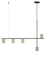 Lampy sufitowe - Vendo lampa wisząca 5xGU10 czarna/mosiądz 33693 - miniaturka - grafika 1