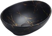 Umywalki - Mexen Elza umywalka nablatowa 40 x 33 cm, czarna kamień - 21014098 - miniaturka - grafika 1