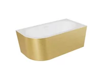 Wanny - Wanna narożna prawa Besco Avita A-line 170x75 cm złoty syfon klik-klak chrom z przelewem slim WAA-170APZL - miniaturka - grafika 1