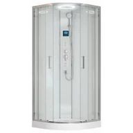 Kabiny prysznicowe - Kabina prysznicowa z hydromasażem Orion 90 WHITE KERRA - miniaturka - grafika 1