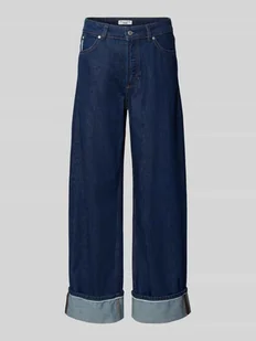 Jeansy z szeroką nogawką z czystej bawełny - Spodnie damskie - miniaturka - grafika 1