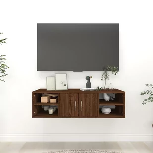 vidaXL Półka ścienna, brązowy dąb, 102x30x29 cm - Półki do salonu - miniaturka - grafika 1