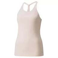 Koszulki i topy damskie - Puma Damska koszulka Studio Yogini Long and Lean 2 w 1 Tank Shirt różowy Lotos XL 520986 - miniaturka - grafika 1