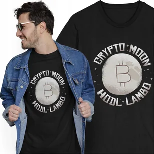 Koszulka Bitcoin BTC To The Moon Kryptowaluty Księżyc Lambo Crypto - Koszulki męskie Koszulka Bitcoin BTC To The Moon Kryptowaluty Księżyc Lambo Crypto - Koszulki męskie - miniaturka - grafika 1