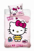 Pościel dla dzieci - ﻿Pościel Bawełniana 160x200 Hello Kitty Kotki - miniaturka - grafika 1