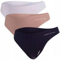 Majtki damskie - TOMMY HILFIGER STRINGI DAMSKIE 3P THONG r.S - miniaturka - grafika 1
