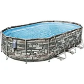 Baseny ogrodowe - Bestway basen 56719 COMFORT JET OVAL POOL - miniaturka - grafika 1