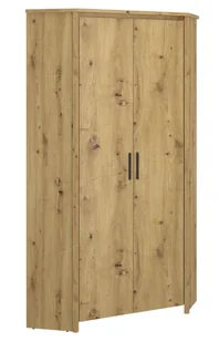 Narożna szafa na ubrania z półkami dąb artisan N5-K05 - Szafy Narożna szafa na ubrania z półkami dąb artisan N5-K05 - Szafy - miniaturka - grafika 1