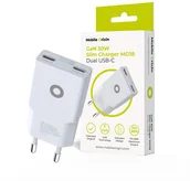 Zasilacze do laptopów - Mobile Origin GaN 30W Slim Charger MO18 - Dual USB-C MO-GAN30W-MO18 - miniaturka - grafika 1