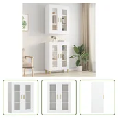 Szafki do salonu - The Living Store Szafka ścienna biała 69,5x34x90 cm - miniaturka - grafika 1