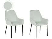 Krzesła - Beliani Zestaw 2 krzeseł do jadalni sztruksowy miętowy LOVERNA 216561 - miniaturka - grafika 1