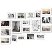 Ramki na zdjęcia - Zestaw białych ramek galeria Pinia 1 GF0006 - miniaturka - grafika 1