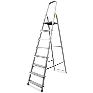 DRABEST Drabina aluminiowa domowa 8 stopniowa 125 kg - Drabiny - miniaturka - grafika 1